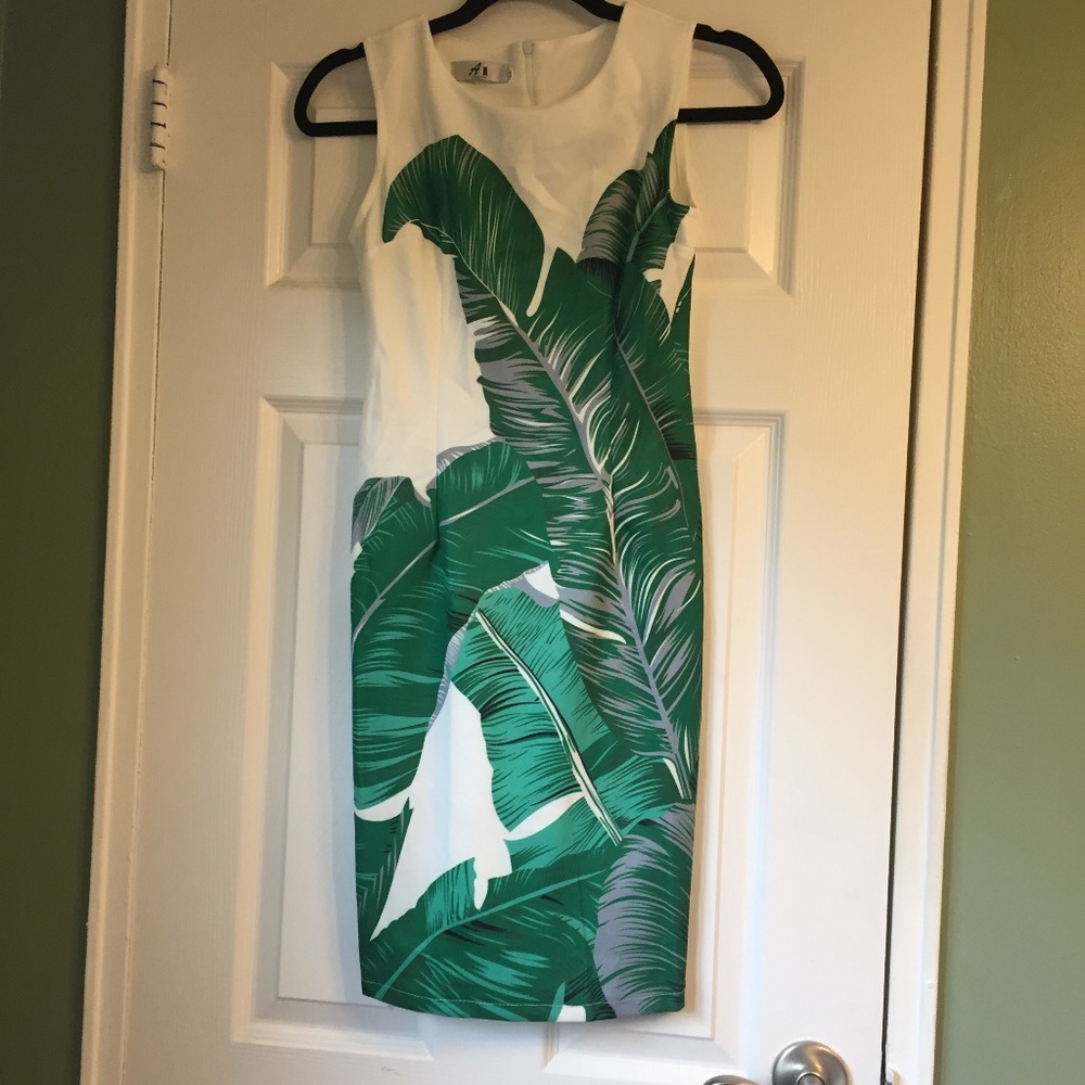 NWOT A1 Studios Palm Leaf Dress